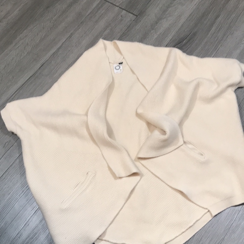 Akemi & Kin Cream‎ Small Ribbed Dolman Sleeve Open Front Cardigan size: One Size - Picture 3 of 8